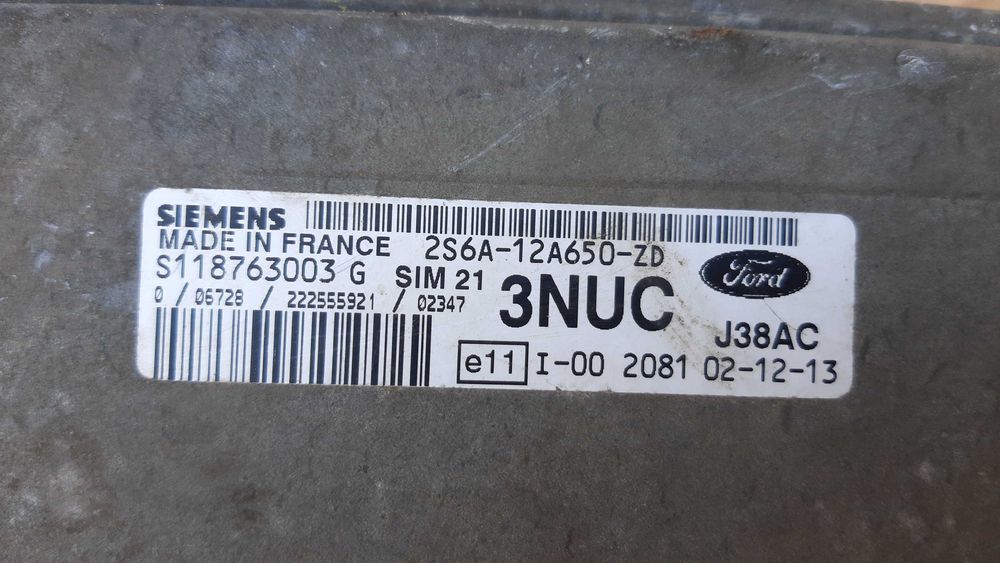 Ford Fiesta mk6 1.3 benz komputer sterownik silnika