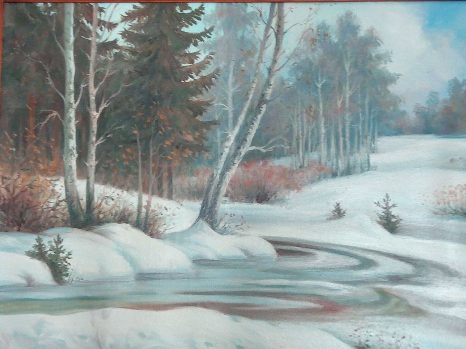 Картина. Оттепель. Худ. Романов А. П. Холст. Масло. 1997 год