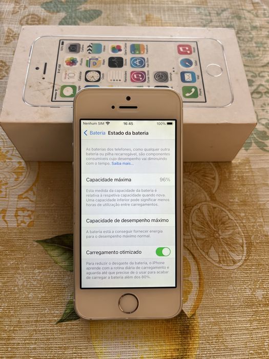 iPhone SE 1ª Geração 32GB Dourado – Bateria a 96%