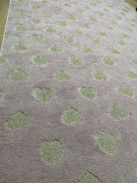 Dywan 120x170 pudrowy róż dla dziewczynki