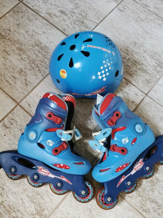 Rolki rozm. 28, kask, Decathlon