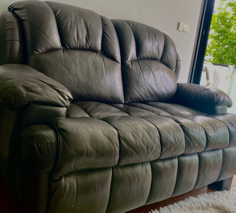 Sofá vintage em pele