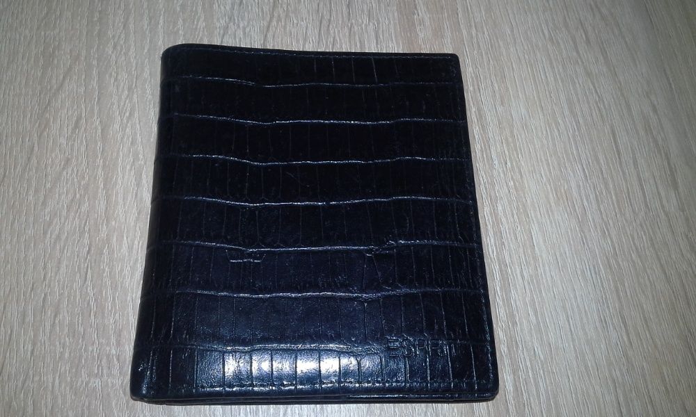 portfel ESPRIT czarny skóra