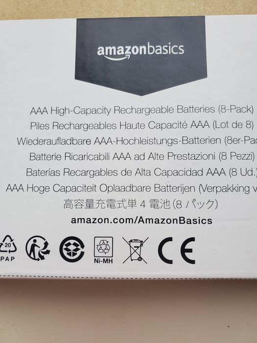 Акумуляторні батарейки Amazonbasics AAA(мізинчикові) High - Capacity