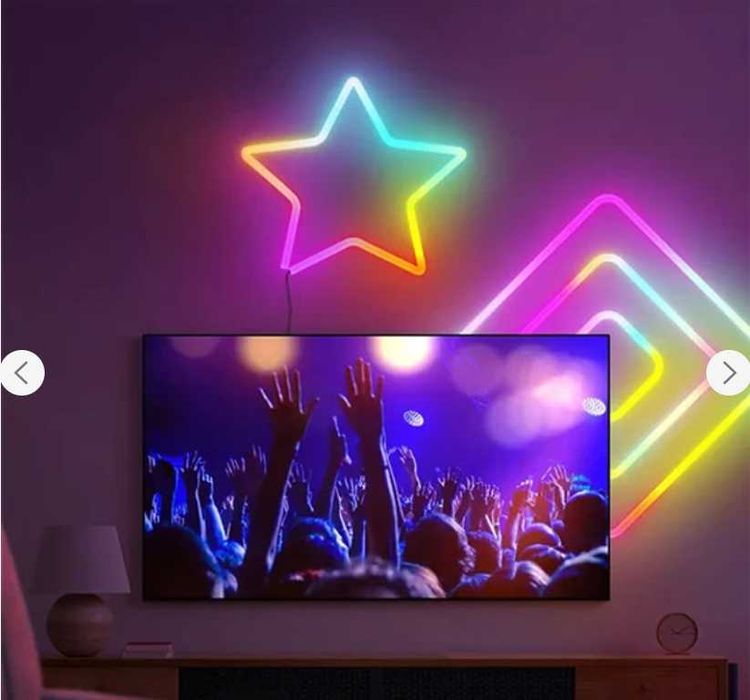 Гибкая LED лента 5 метра RGB, силиконовая, с управ музыкой через Wi-Fi