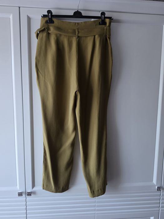 Spodnie khaki H&M z wysokim stanem