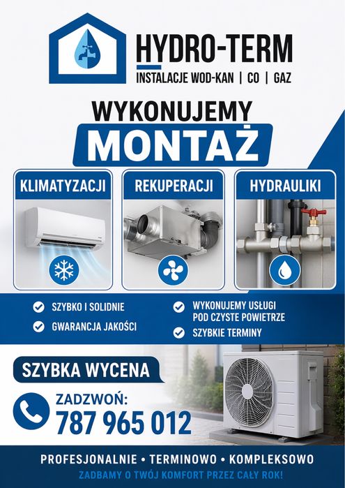 Usługi hydrauliczne/klimatyzacja