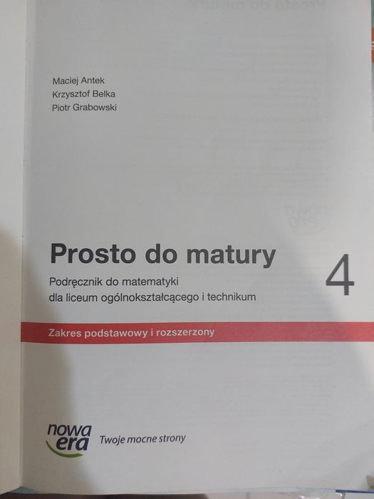 Prosto do matury 4.zakres podstawowy i rozszerzony