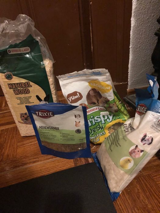 gaiola de hamster completa + ração