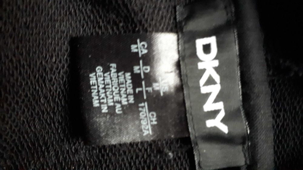 DKNY - czarna sukienka z kapturem roz.M