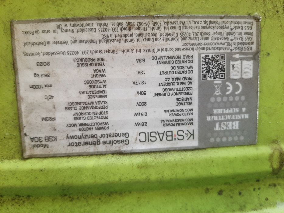 Agregat prądotwórczy BASIC 30A