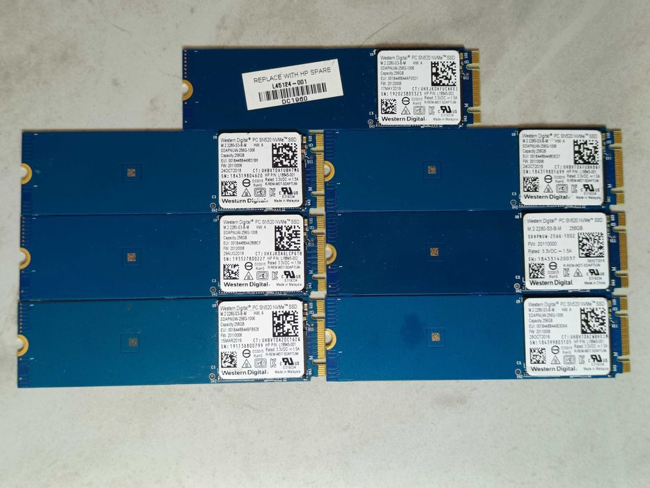 SSD диск Western Digital SN520 256GB M2 NVMe 2280 PCIe 3.0 V-NAND 3-bit TLC