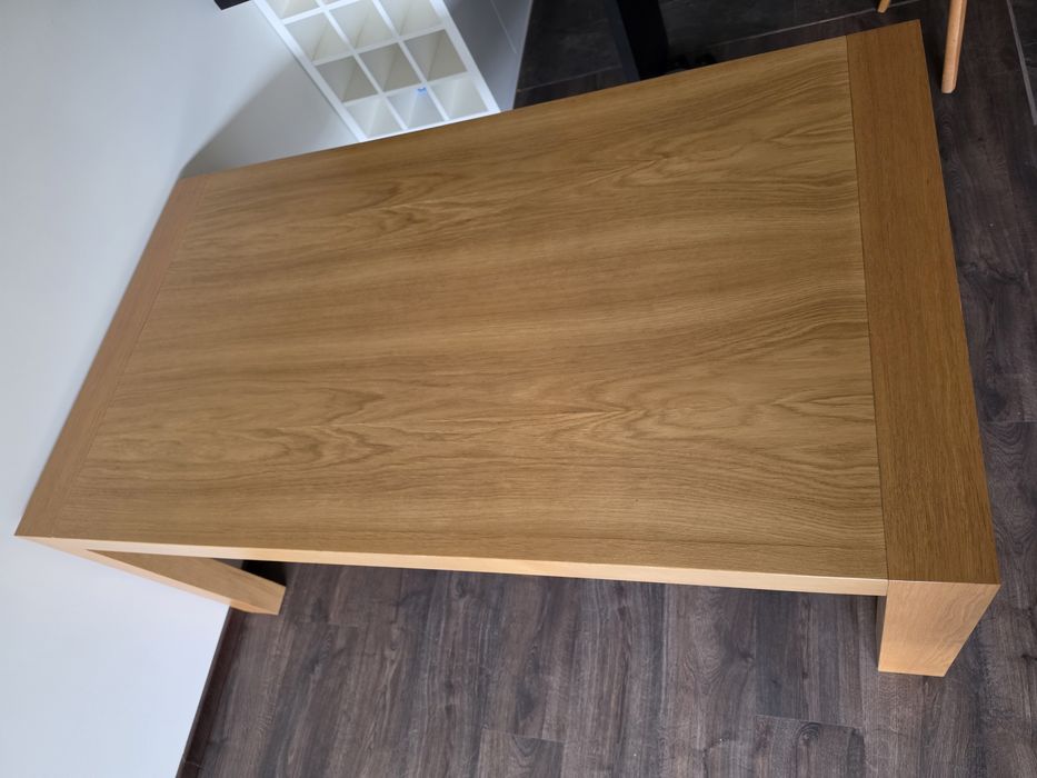 Lity stół dębowy solidny ciężki 180x100