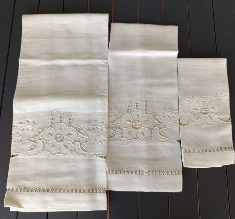 Conjunto toalhas de linho novas