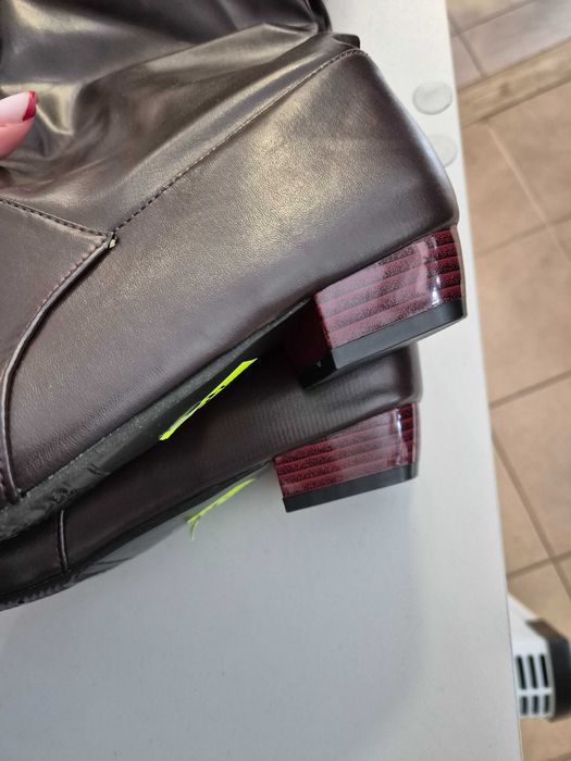 Czekoladowe kozaki zimowe sztyblety