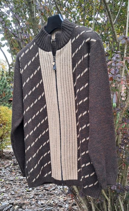 Sweter blezer kardigan na zamek z półgolfem