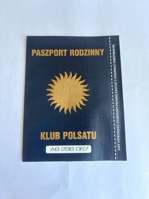 Kultowy Paszport Polsatu z lat '90 w idealnym stanie, pamiątka , upominek