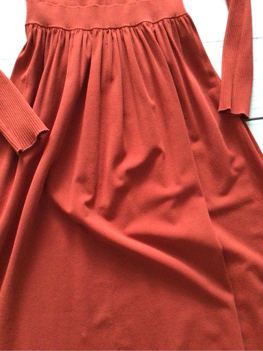 Розкішна Сукня резинка довга міді Stefanel Італія теракот хс нарядна