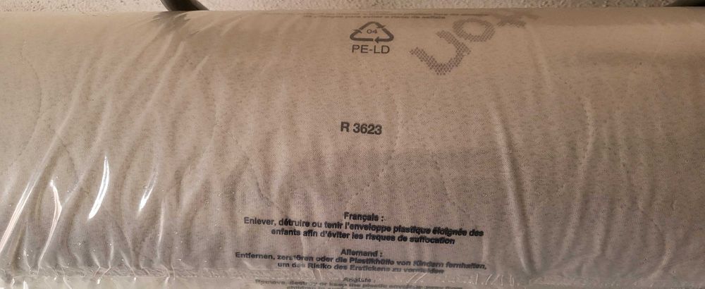 Colchão de bebé P'tit Lit  70x140 cm, Branco, Algodão Biológico, Novo