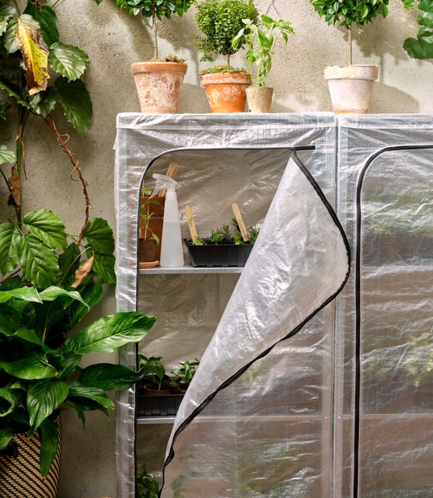 Regał Hyllis metalowy Ikea z pokrowcem 60x27x140  cm