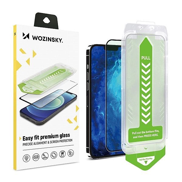 Szkło hartowane 9h z ramką montażową do iPhone 13 Wozinsky Premium Gla