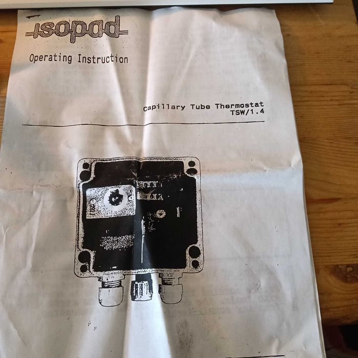 Termostat przemysłowy Isopad TSW 1.4 NOWY, Regulator temperatury