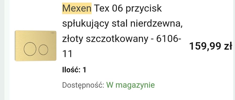 Przycisk spłukujący MEXEN