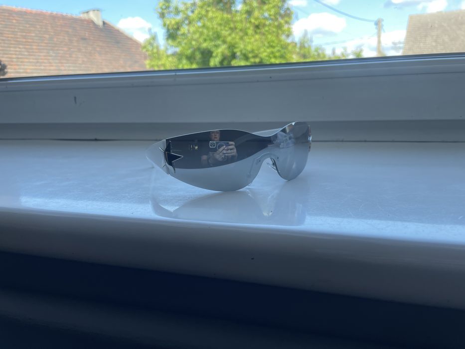 Okulary Y2k gwiazdy lustrzane