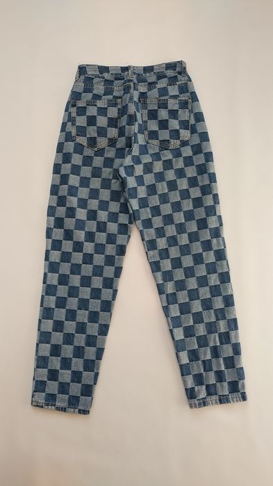 Джинсы в клеточку size S  штаны брюки
