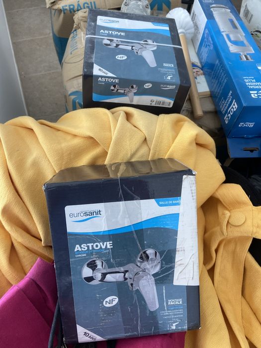 Torneira misturadora prateada