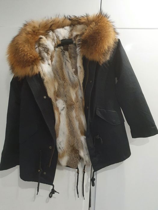 Parka z jenotem i królikiem