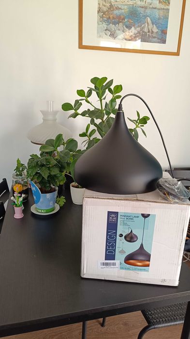 Kurier GRATIS, Lampa wisząca vintage retro loft złoto czerń, E27