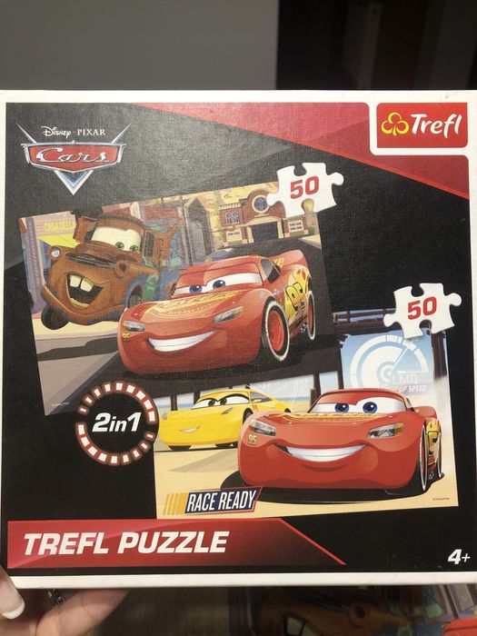 Puzzle 2w1 auta 4+