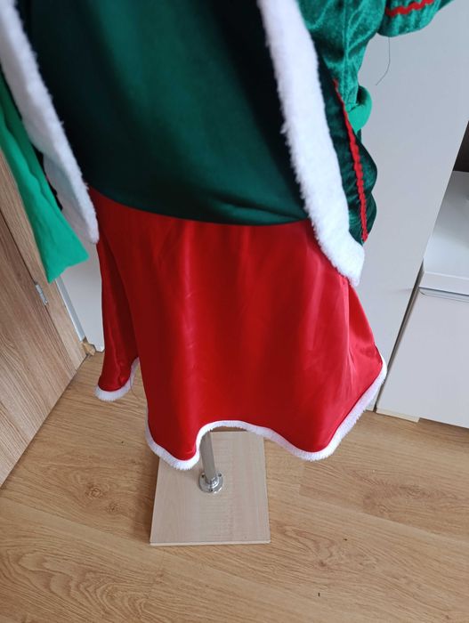 Strój karnawałowy sukienka ELFA KRASNALA SKRZATA Elfka 146/152  370