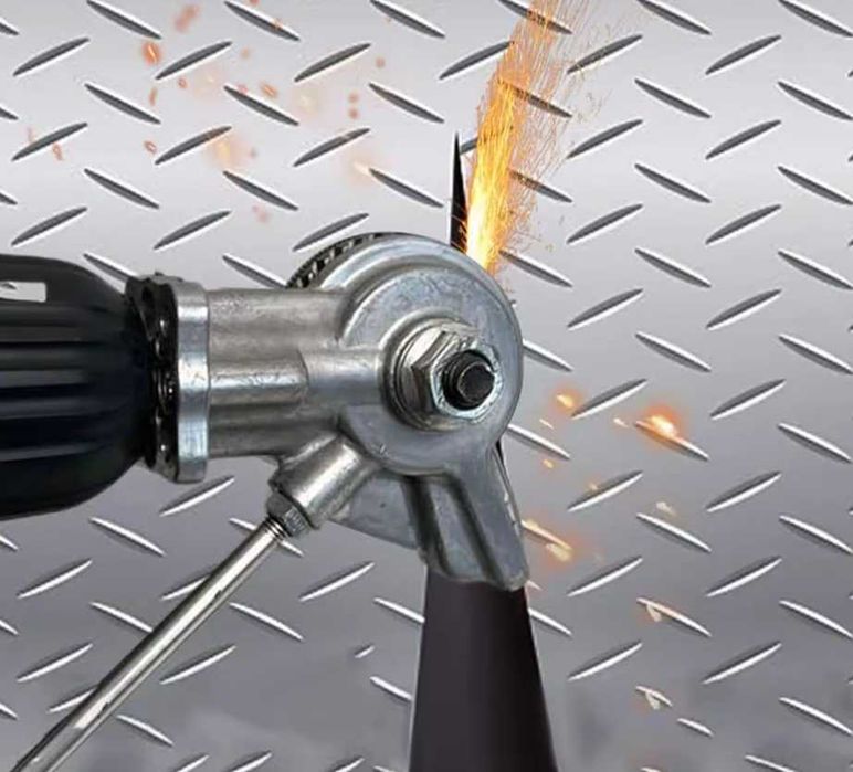 DO CIĘCIA BLACHY adapter przystawka na wkrętarkę nożyce stal zestaw