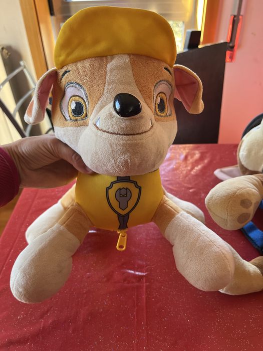 Rubble e Marshal Patrulha Pata Peluches Mochila Grandes Paw Patrol