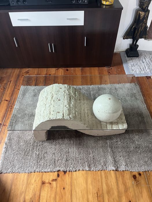 Mesa pequena de sala de vidro