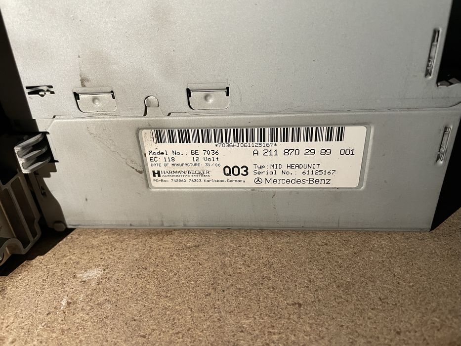 Radio Nawigacja Mercedes E klasa w211 CLS W219 lift BE7036