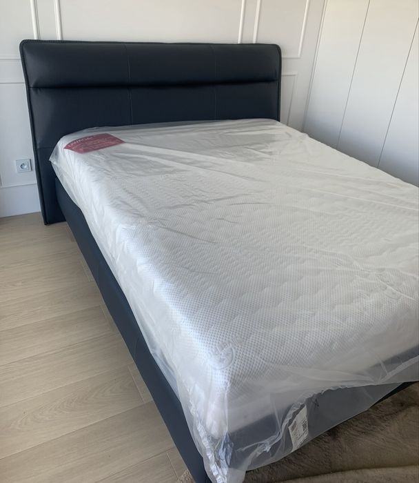 Łóżko kontynentalne 160x200 Kler Baletto L104 skóra Perfetta 2500