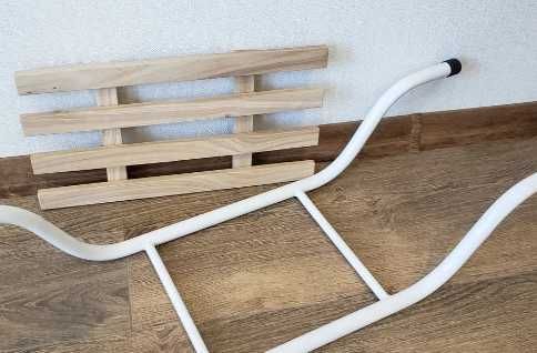 Сидіння для ванни каркас метал сидіння натуральне дерево