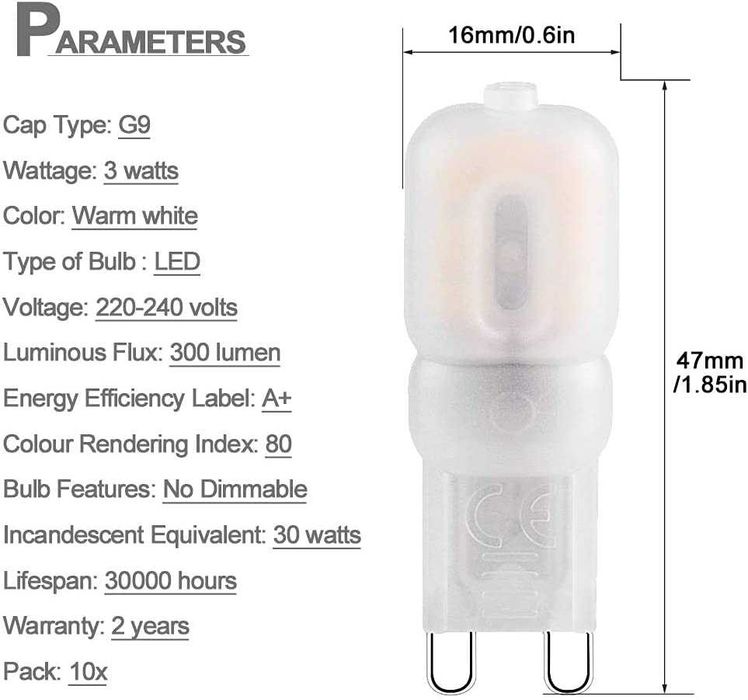 Світлодіодні лампи G9