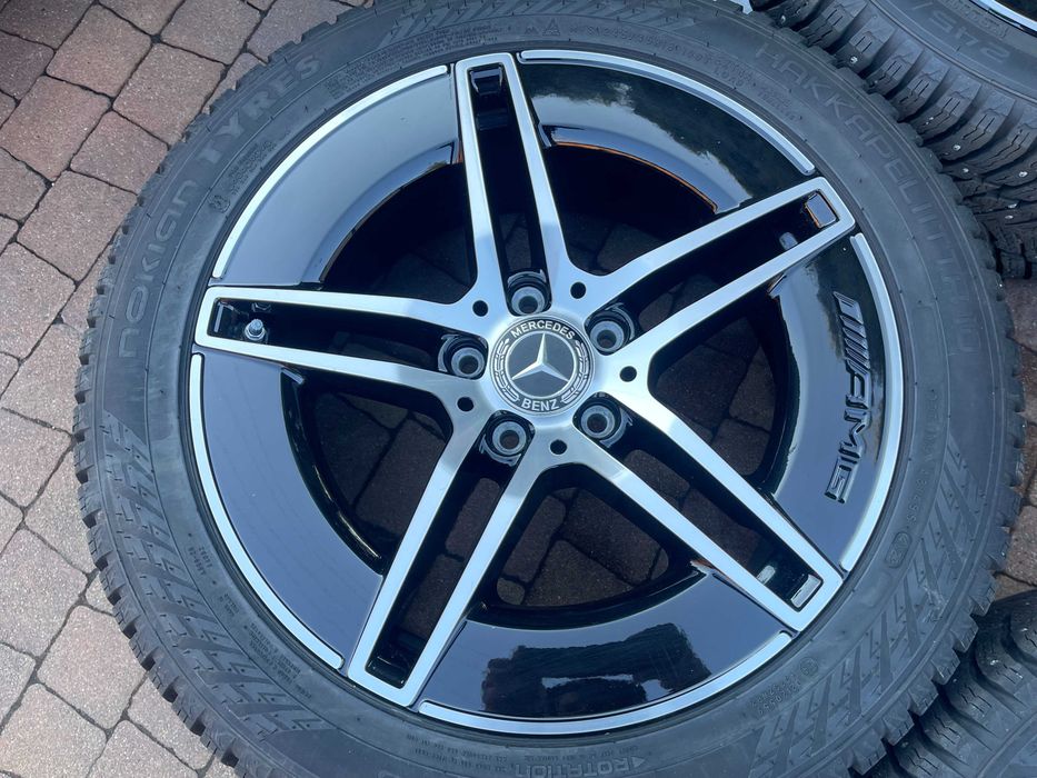 4076. Koła zimowe 18" Mercedes C236 CLE oryginalne AMG 245/45/18 Nokian 2023r 9mm