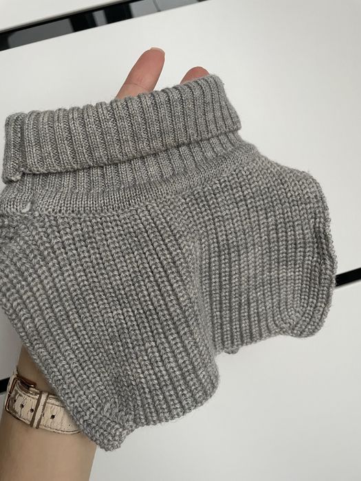 Szary wełniany komin dziecięcy H&M one size unisex 100% wool