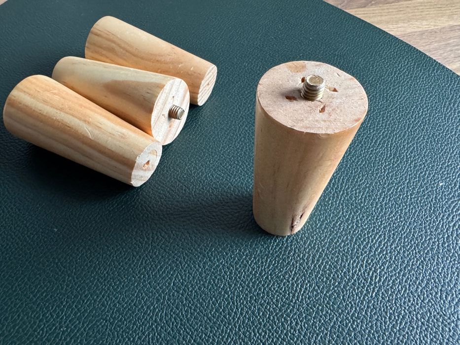 Nogi meblowe zwężane 8 cm drewno 4 pcs