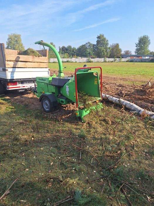 Usługi rębakiem, wycinka drzew, frezowanie pni wynajem, dowóz, darmowa
