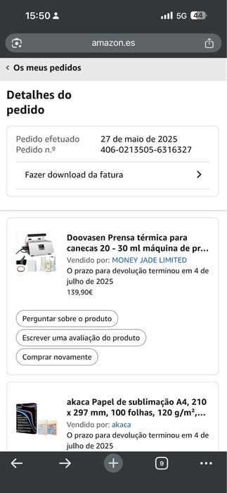 Prensa Térmica para Canecas – Nova na Caixa (Nunca Usada)