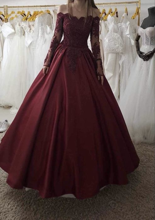 Vestido Baile Bordo