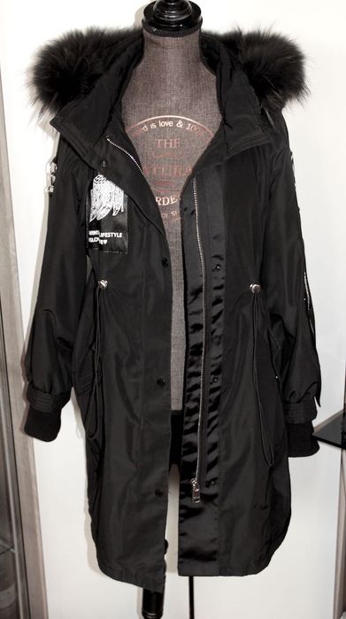 OCHNIK płaszcz kurtka parka 36 s xs m czarna whisper wellensteyn