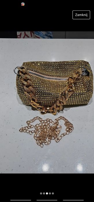 Hit torebka damska złota blink bling cykorie gold silver lub czarna