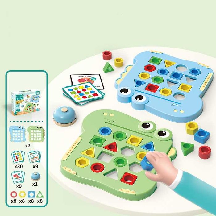 Zestaw Do Nauki Dopasuj Kształty i Kolory Sorter Układanka Edukacyjna